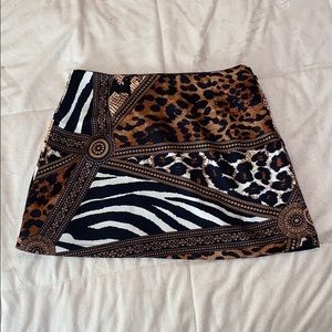 Superdown Leopard/Zebra skirt in XS from Revolve